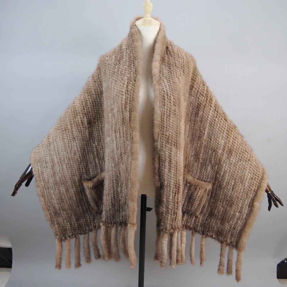 NEW Arrivals 10 Colors Luxury Winter Real Natural Mink Fur 180CM-58CM Scarf Lady 100% Natural Real Mink Fur Shawl Women Knitted Real Mink Fur Pashmina Scarves Girls Ladies Luxury Fashion Apparel Accessories Clothing Supplies