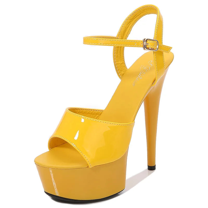 New Pole Dance Shoes Stripper Pole Dance Multi-Colors High Heels Women's Sexy Show Shoes Sandals Party Club 15 CM Platform High-Heeled Wedding Guest Footwear Apparel Accessories