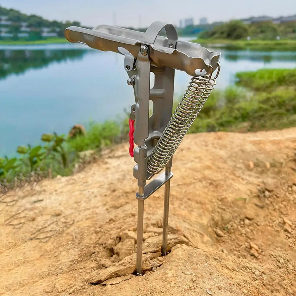 Automatic Fishing Rod Holder Universal Adjustable Sensitivity Spring Loaded Fishing Pole Stand Support Bracket River Lake Fishing Accessories