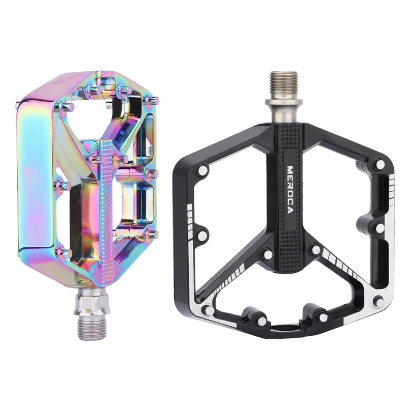 NEW Arrivals Ultralight Sealed Bearing Pedal Non-Slip Al Alloy Multi Specification Plating/Black Use for MTB BMX Road Bike about 410g Professional Pedals Bicycle Parts Accessories Sports Supplies