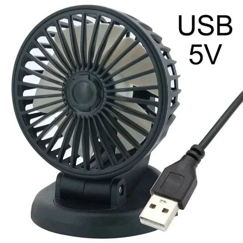 NEW Design 360° Rotating Three Heads Car Cooling Fans Portable Home Office Powerful Wind Speed Whirlwind All Vehicles USB Car Cigar Charging Perfect Summer Days Air Cooling Supplies