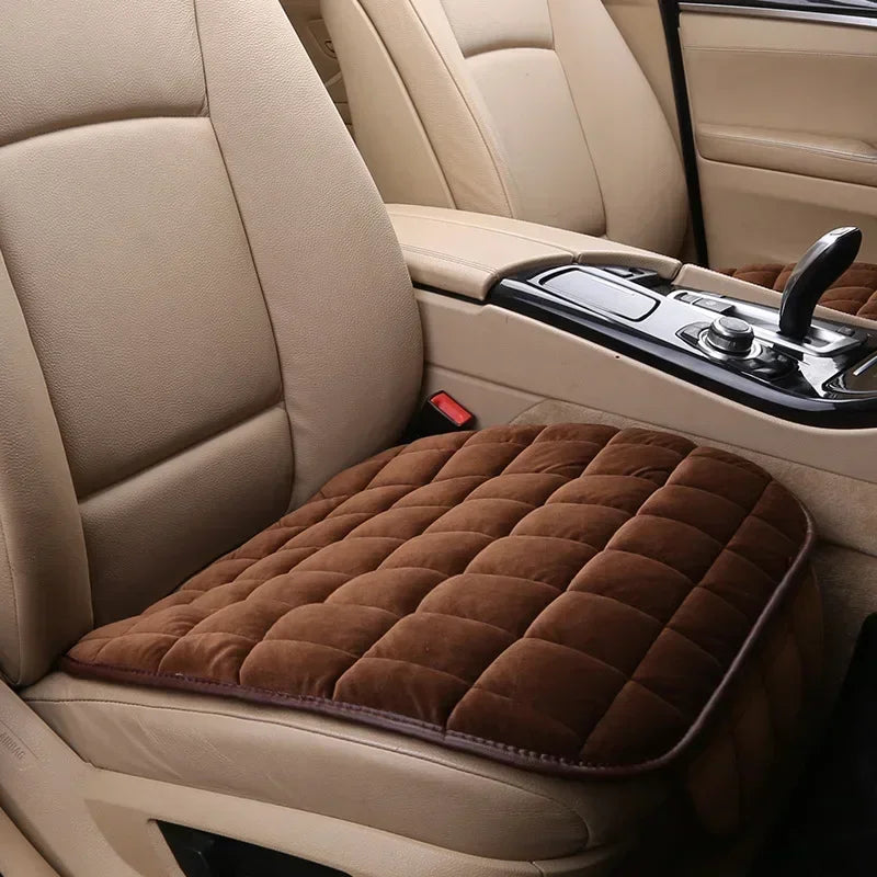 NEW Arrivals 6 Colors Universal Autumn Winter Warm Car Seat Cover Cushion with Case for Mobile Phone Wallet Holder Anti-Slip Front Chair Seat Breathable Pad Car Seat Protector Seat Covers for Cars