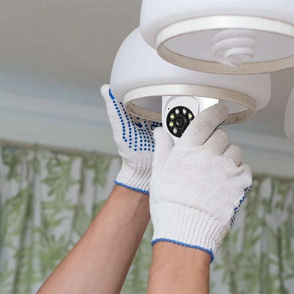 YCC 365 Plus IP Camera Wi fi E27 Security Monitor Night Vision Full Color Auto Rotating Wireless 360 Wi fi Surveillance Bulb Camera