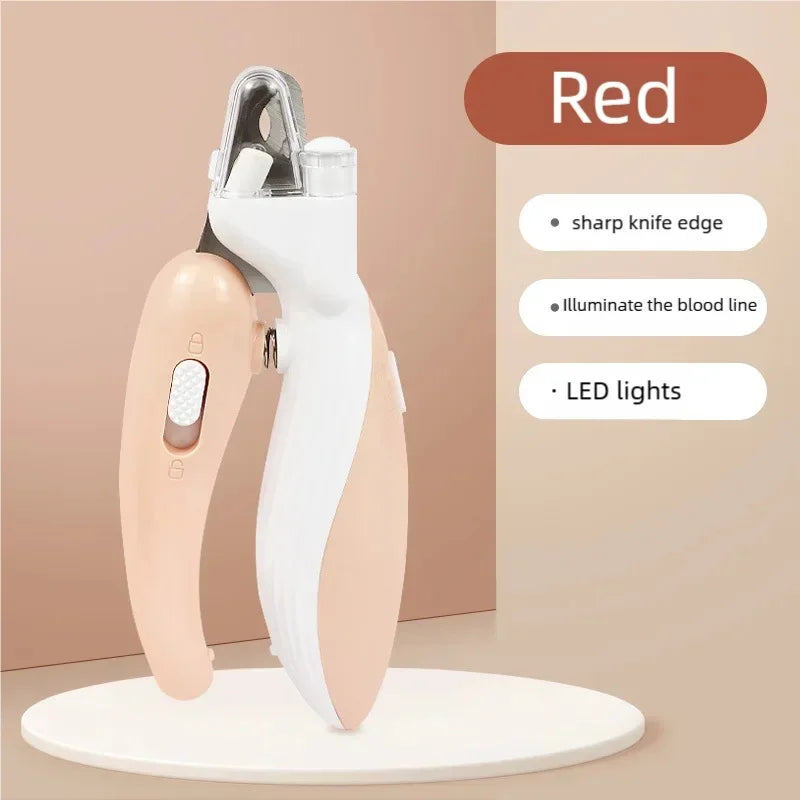 Professional Pet Nail Clippers for Dogs Cats & Small Animals LED Light Included Paw Nail Trimmer Grooming Scissors Pet Supply