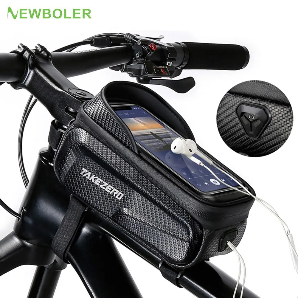 Bicycle Bag Waterproof Touch Screen Cycling Bag Top Front Tube Frame MTB Road Bike Bag 6.9 Phone Case Bike Accessories