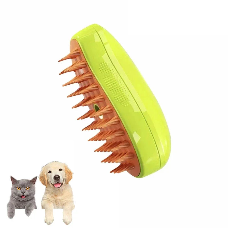2 PCS Set 3-in-1 Electric Pet Steam Brush for Cats & Dogs, Electric Steamy Grooming Comb with Water Sprayer, Shedding & Massage Pet Hair Tools