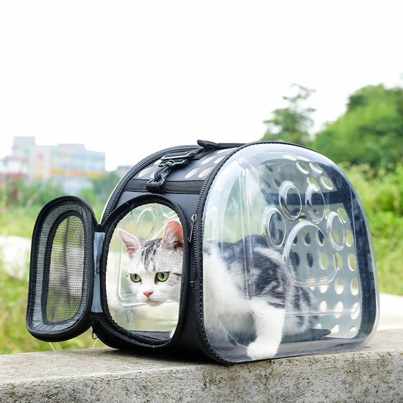 Dog Cat Travel Cage Handbag Breathable Cat Travel Outdoor Handbag Portable Breathable Pet Carrier Backpack