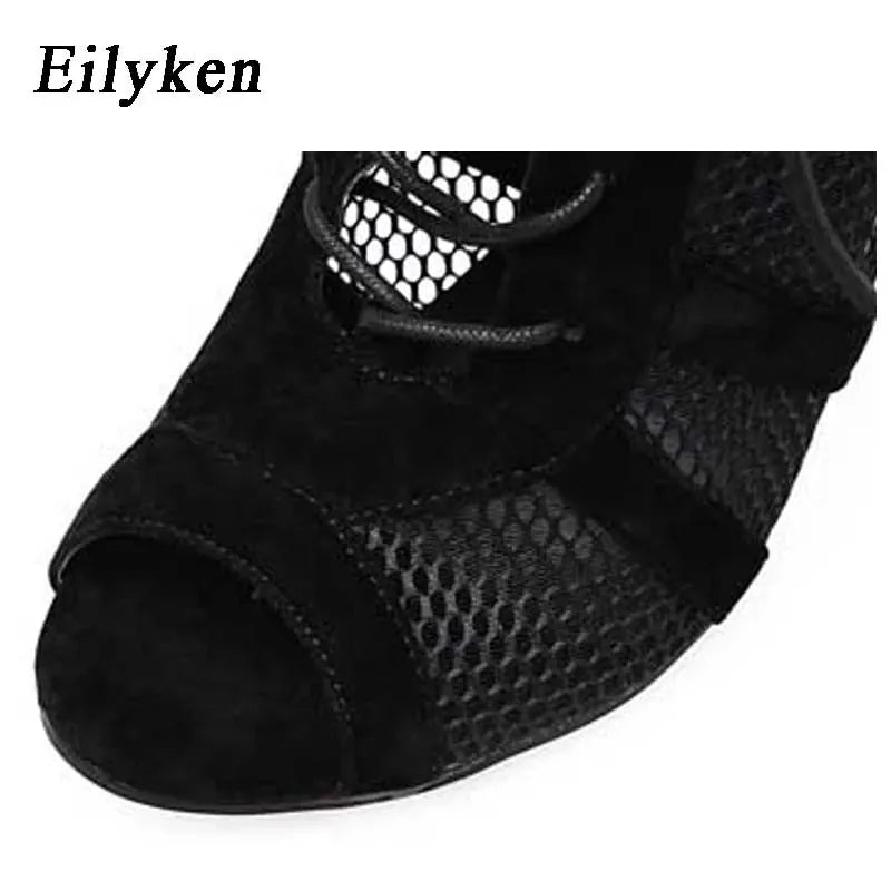 Eilyken Sexy Fashion Women Shoes Very Light Comfort High Quality Thin Heels Open Toe Dancing Sandals Woman's Size 43