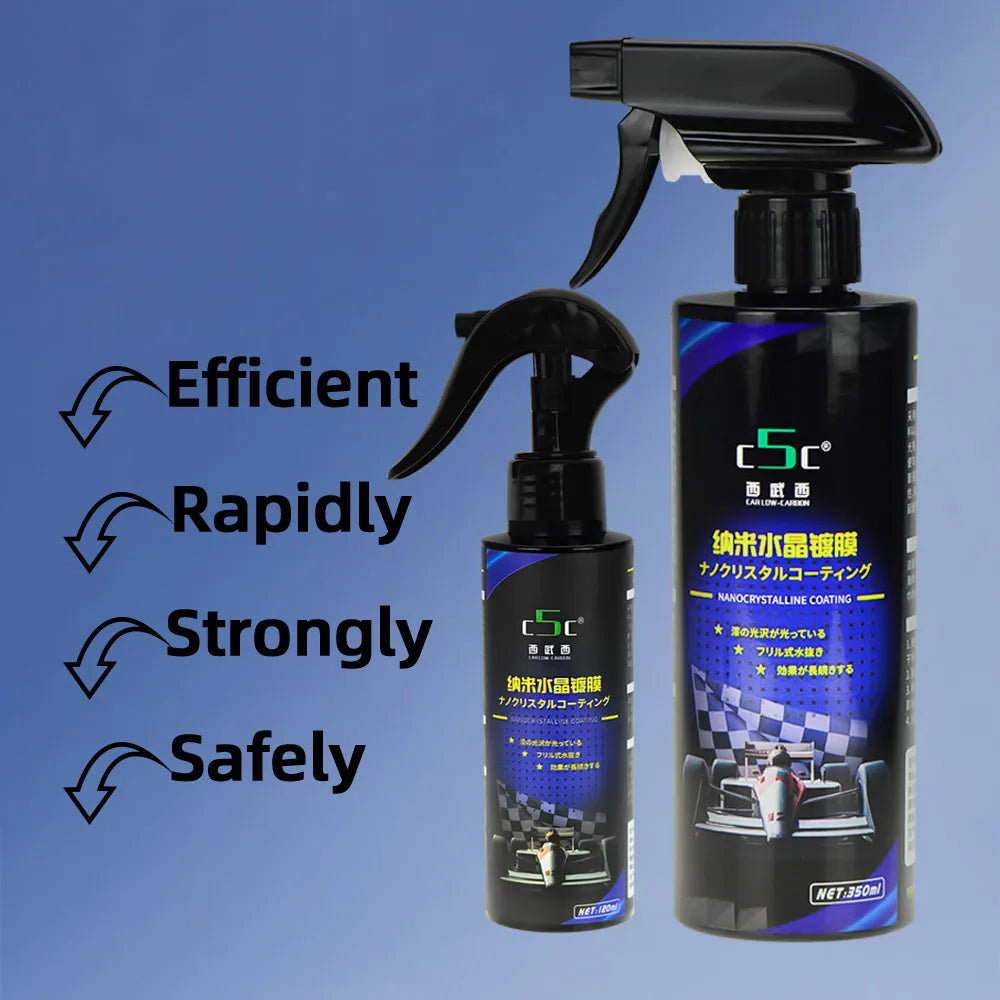 NEW 120-350ml + Gift Set Ceramic Car Coating 9H Paint Care Nano Polishing Crystal Plating Spray + Gift Sealant Products Hydrophobic Coat Liquid Wax Cars Cleaning Supplies