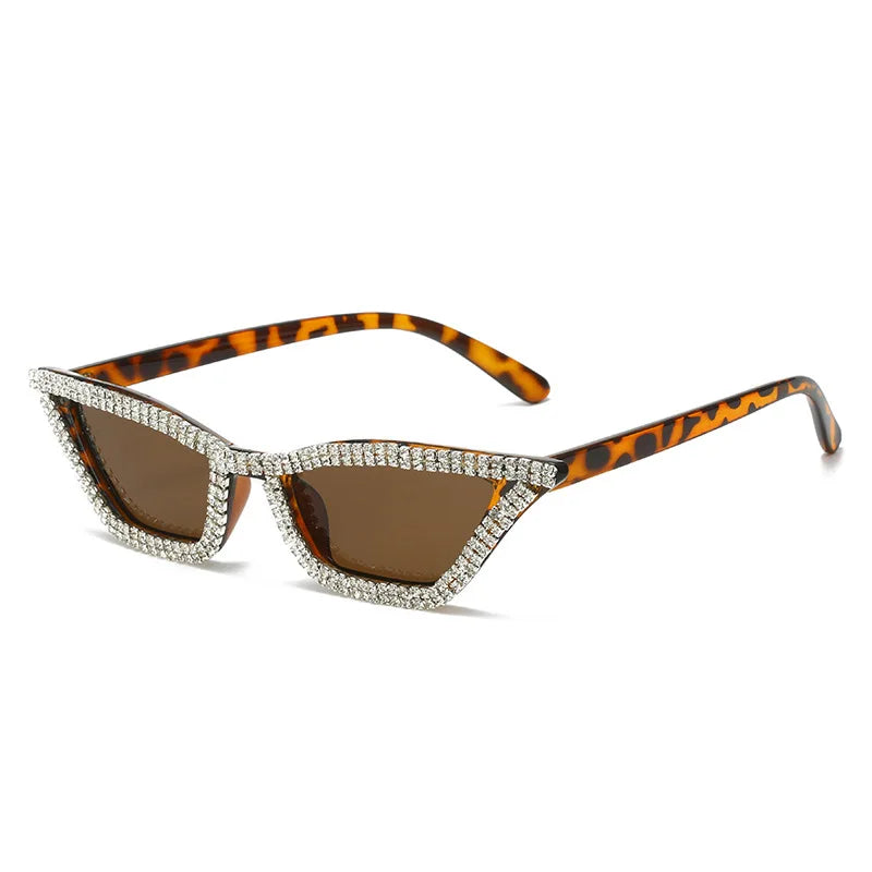 5 Colors Special-Shaped Cat-Eye Fashion Sunglasses Niche Hip-hop Trendy Sunglasses With Dimond For Women 2154