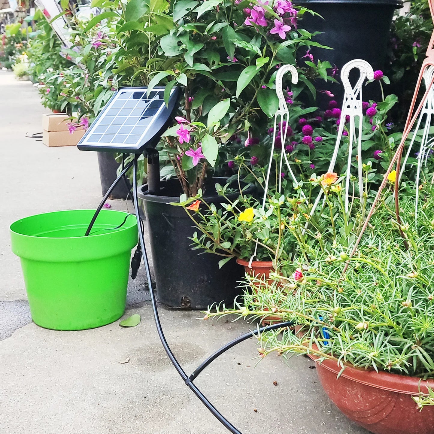 Solar Irrigation Solar Auto Watering System Solar Powered Automatic Drip Irrigation Kit Self Watering Devices with Sensor Timer