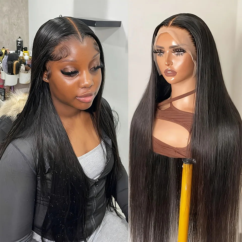 8-40inch 13x4 HD Lace Front Natural Human Hair Wig Brazilian Straight Lace Front Human Hair Wigs For Women Glue-Less Wigs On Clearance Sale Women Hair Care Supplies