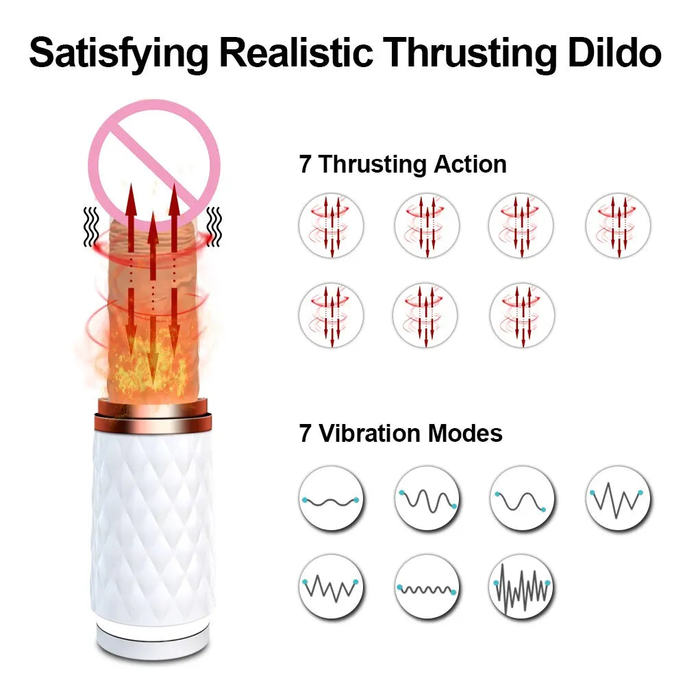 Telescopic Dildo Vibrator Automatic Up Down Massager G-spot Thrusting Retractable Pussy Vibrate Large Size Sex Toys for Women