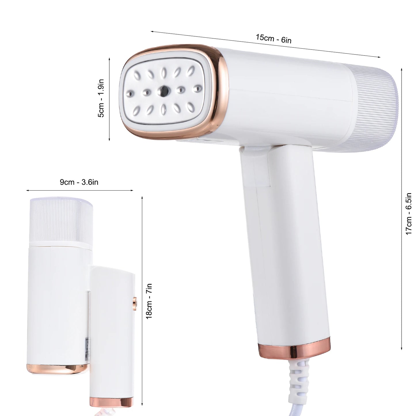 NEW 1000W Powerful Foldable Handheld Iron Garment Steamer for Clothes and Fabrics 120ml Large Capacity Water Tank 20s Fast Heating Outdoor Travel Hotels Clothes Ironing Accessories