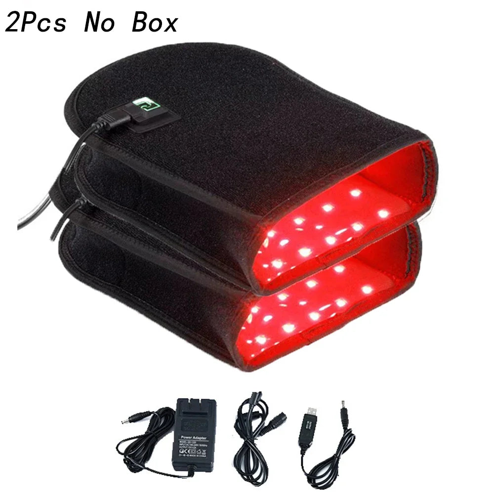 NEW 1-2 PCS Set Red & Infrared Light Therapy Double Side LED Device for Hand Pain Relief Near Infrared Mitten Glove for Arthritis Tendonitis Osteoarthritis Rheumatoid Fingers Bones Wrist Support