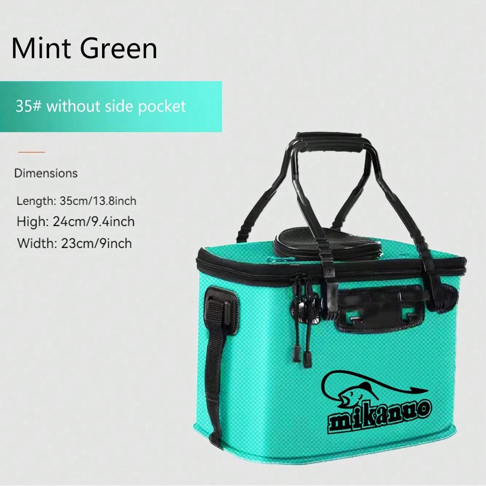 Small(30-11L) Large (40-28L) Durable EVA Portable Fishing Gear Bag - Quick-Collapse Live Fish Bucket & Tackle Storage - Perfect Camping Water Sea Container River Lakes Fishing Accessories