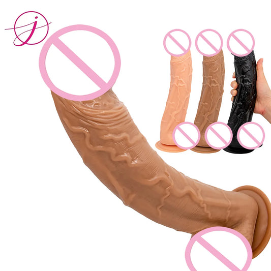 Realistic Dildo Soft Suction Cup Big Huge Penis Dick for Adult Sex Toys for Women Female Masturbator Sex Products Anal Plug 18+