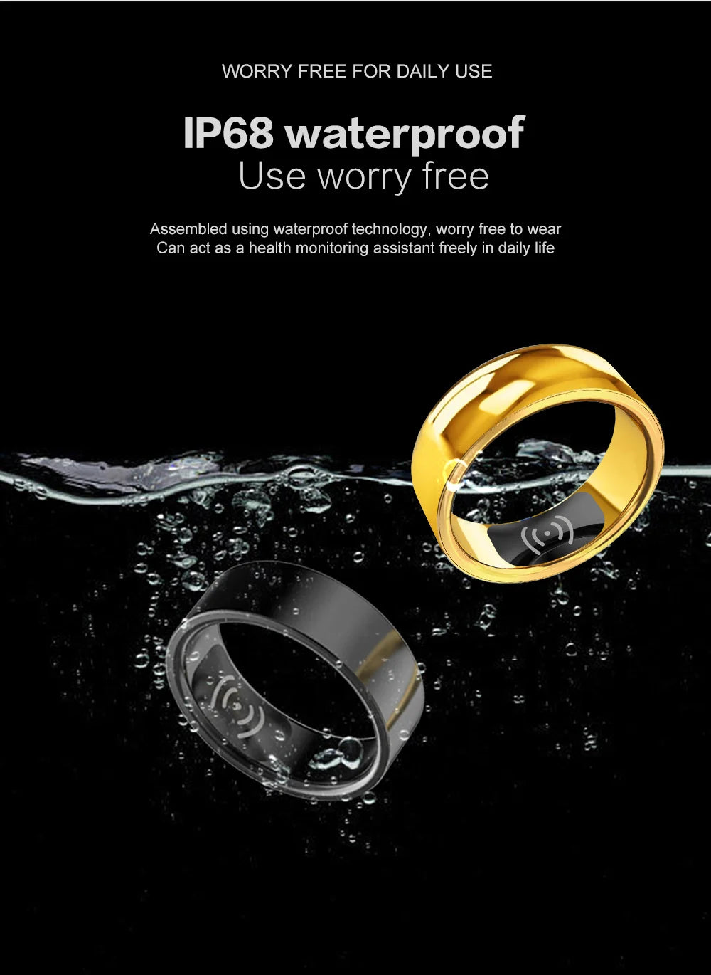 New SR200 Smart Ring for Monitoring Male and Female Heart Rate, Blood Oxygen, Sleep Health, and Fitness Tracker