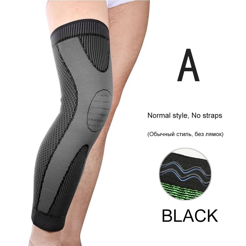 NEW Arrivals  1Piece Sports Kneepad Men Pressurized Elastic Knee Pads Pain Relief Treatment Support Braces Fitness Gear Basketball Volleyball Cycling Fitness Gym Outdoor Running Brace Protector Sports Accessories Supplies