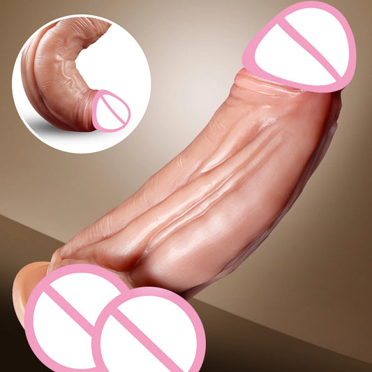 Realistic Dildo Soft Silicone Thick Huge Penis with Suction Cup Big Penis Anal Female Vagina Masturbator Sex Toys For Women