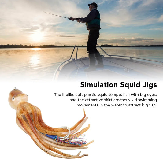 250gr-20CM  Ocean Fishing Portable Simulation Octopus Lures Soft TPE Octopus Jig 250g with 10 Ink Tablets Octopus Swimbait Ocean Fishing