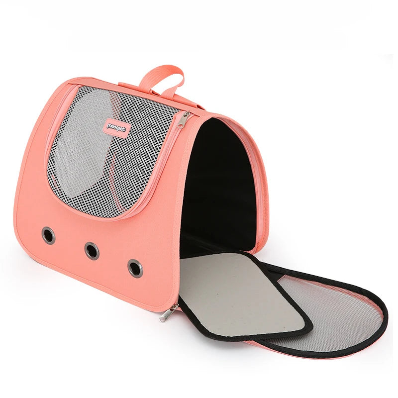 Cat Backpack Supplies Portable Breathable Double Shoulder Cat Bag Foldable Puppy Backpack Fashionable and Expandable Pet Bags