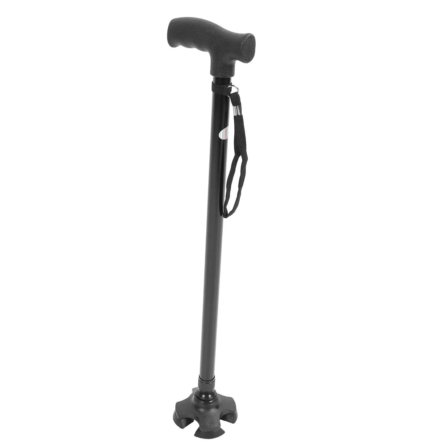 HOT SALE Walking Cane 10 Levels Adjustable Gears Adjustable Height Anti Slip Lightweight Retractable Senior Walking Stick with 4 Pronged Base for Mountaineering Hiking Travel Disability Tools