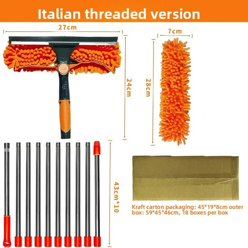 NEW Arrivals Two-In-One Set Window Cleaning Scraper Glass Cleaner Double-Sided High-Rise Window Cleaning Professional Household Goods Home Office Cleaning Tools Sets