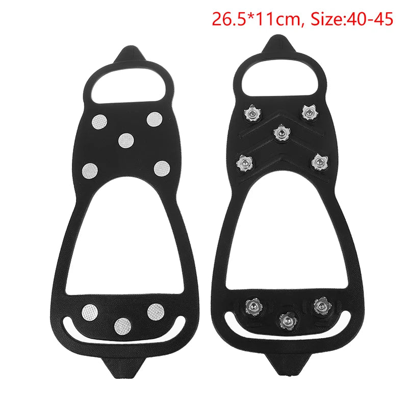 NEW Arrivals 2PCS 8-Studs TPE Anti-Slip Ice Claws Winter Sport Shoe Cover For Women Men Snow Climbing Spike Grips Crampon Cleats Boots Cover Winter Sports Accessories Supplies