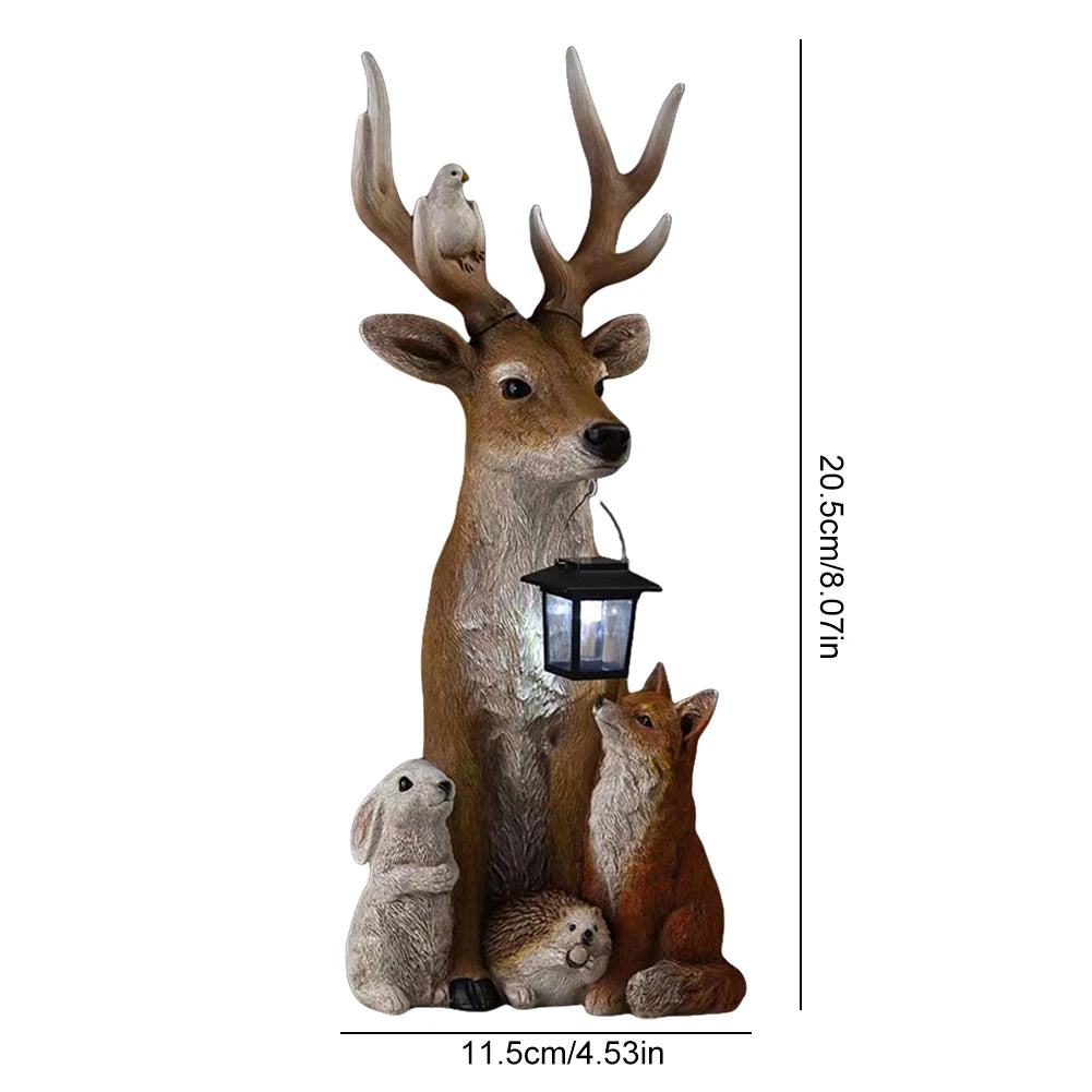 NEW Arrivals Solar Christmas Deer Decoration Light LED Reindeer Elk Luminous Sculptures Garden Lawn Outdoor Garden Courtyard Lawn  Christmas Ornaments New Year Eve Decor Accessories Set Supplies