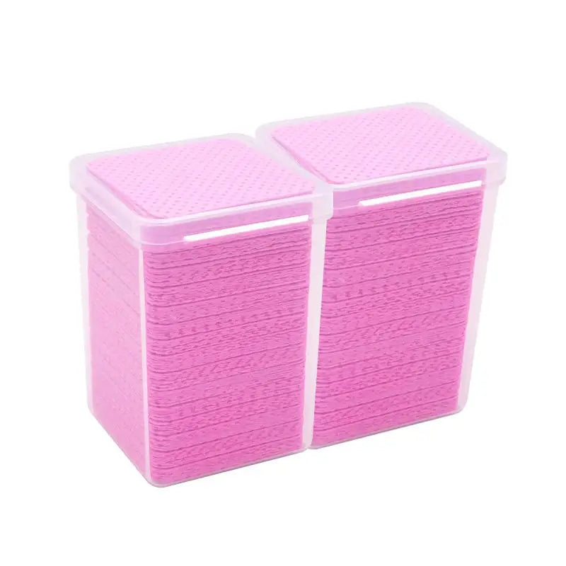 400 PCS Set Eyelash Residual Glue Remover Cotton Wipes UV Gel Nail Tips Polish Remover Cleaner Lint-Free Paper Pad Lash Makeup Tools