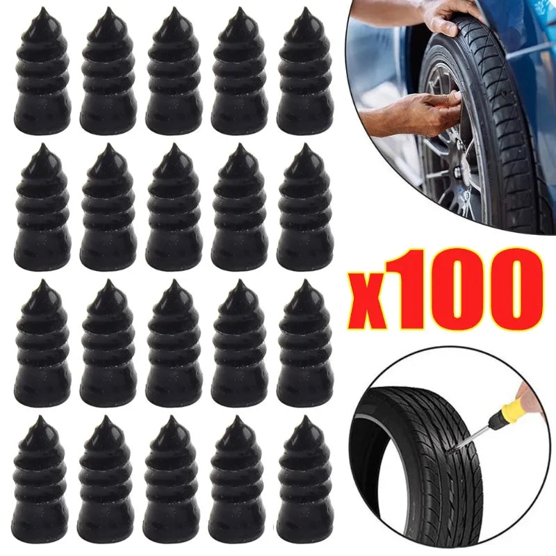 100pcs Vacuum Tyre Repairing Nails Car Truck Motorcycle Scooter Bike Tire Puncture Repair Rubber Nail Tools