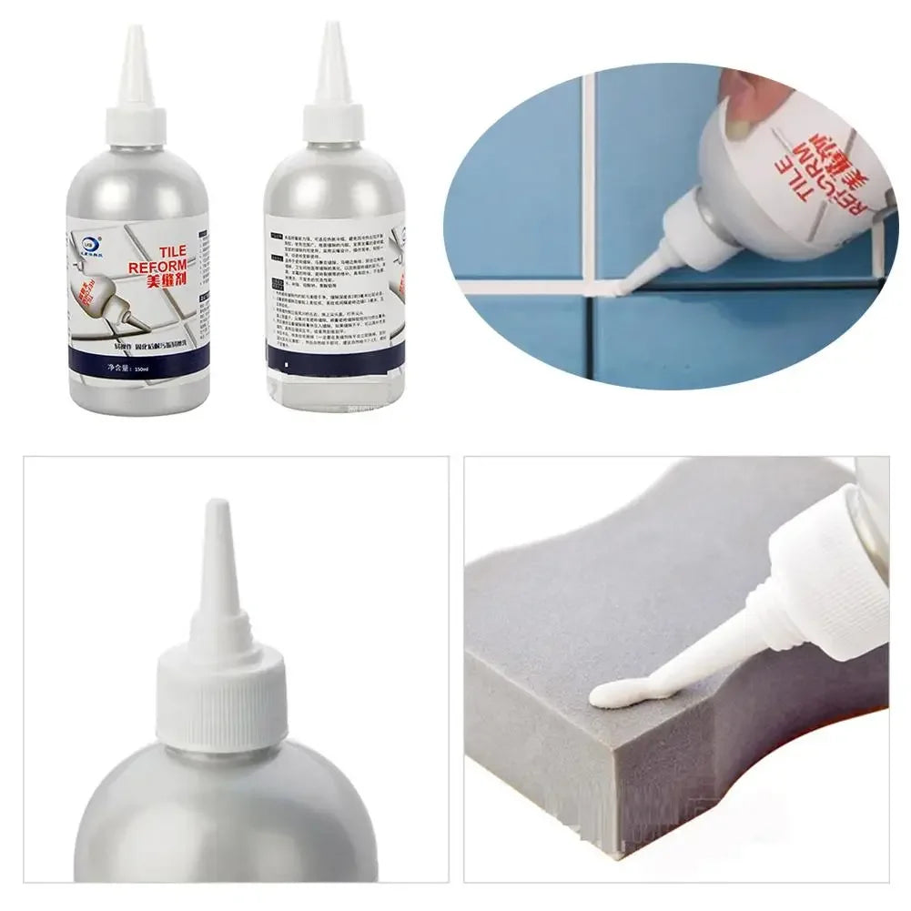 120ml Waterproof Tile Repair Filler Seam Beauty Agent Ceramic Tile Grout Repair Fill Gaps Kitchen Bathroom Specific Mildew Proof Home Repair Tools