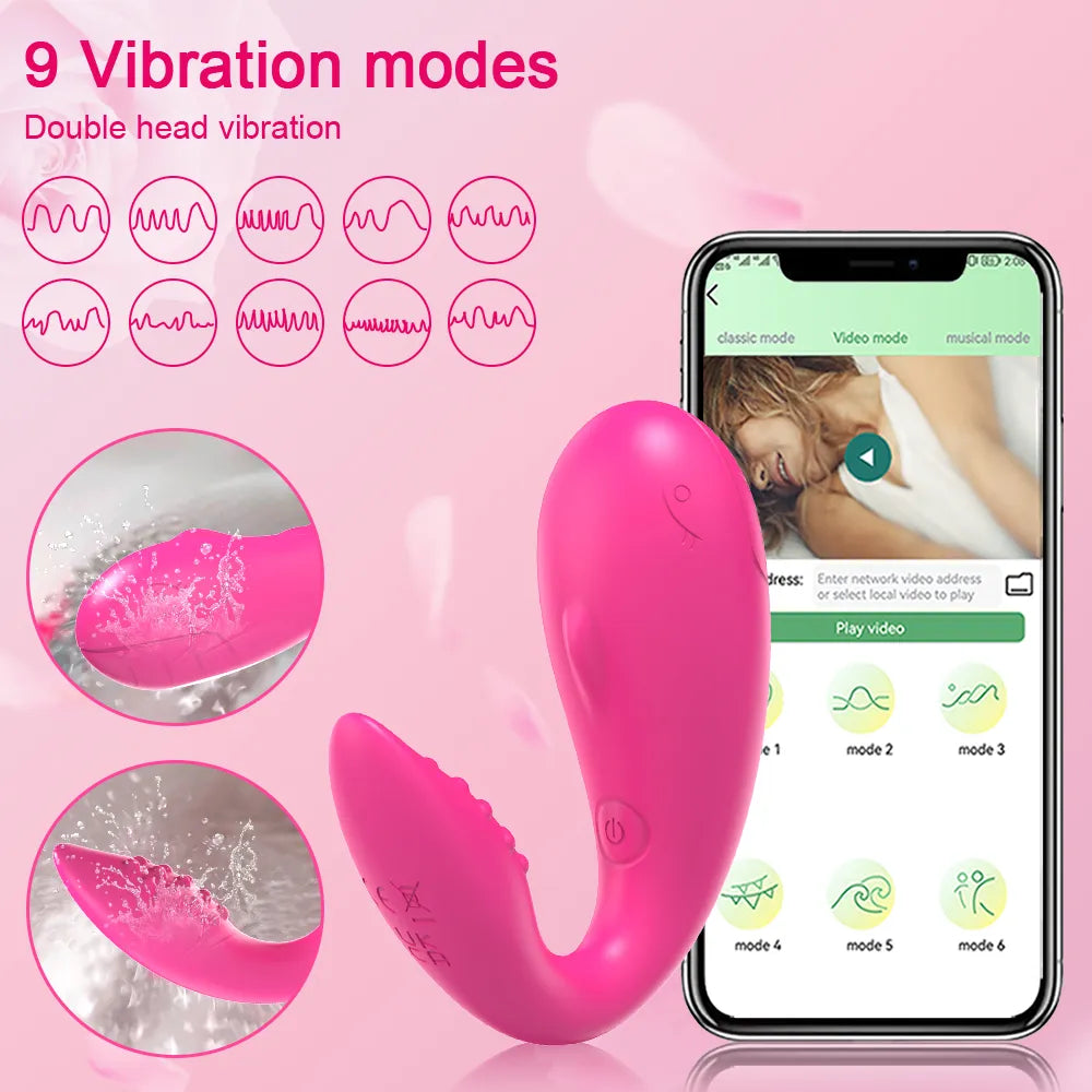 APP Bluetooth Control Vibrator for Women Clitoris G Spot Dildo Massager 2 Motors Vibrating Love Egg Panties Sex Toys for Adults