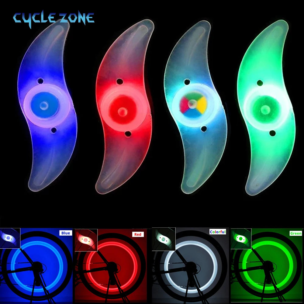 Bike Wheel Spoke Light Tire Lights 3 Mode LED Waterproof Bike Safety Warning Easy To Install Bicycle Accessories with Battery