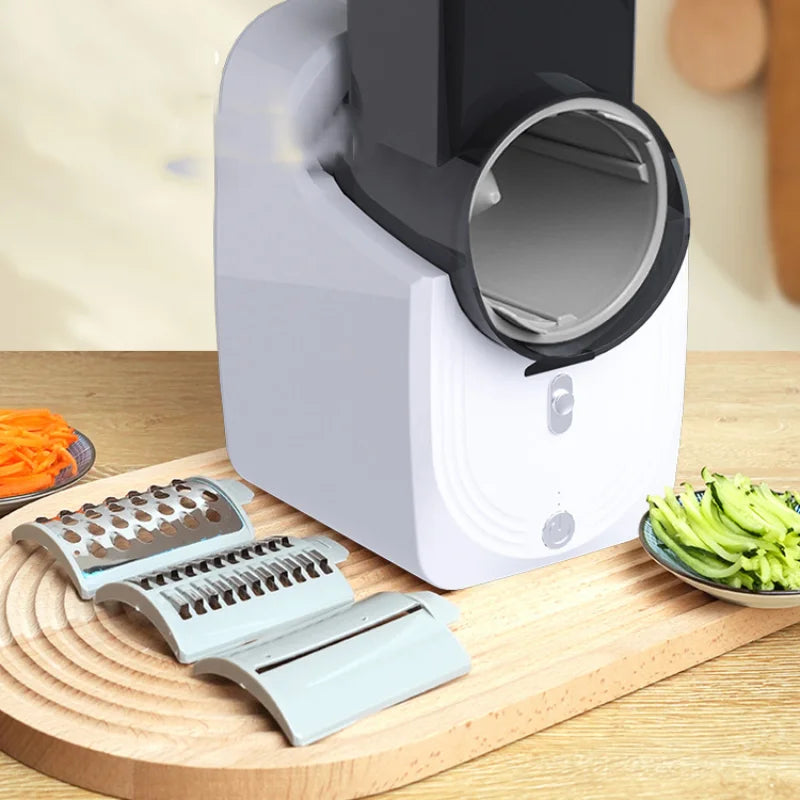NEW Arrivals Multi-function Vegetable Cutter Grinder 1PC Household Kitchen Electric Vegetable Cutter Vegetable Slicer Shredder Automatic Machine Home Cooking Supplies