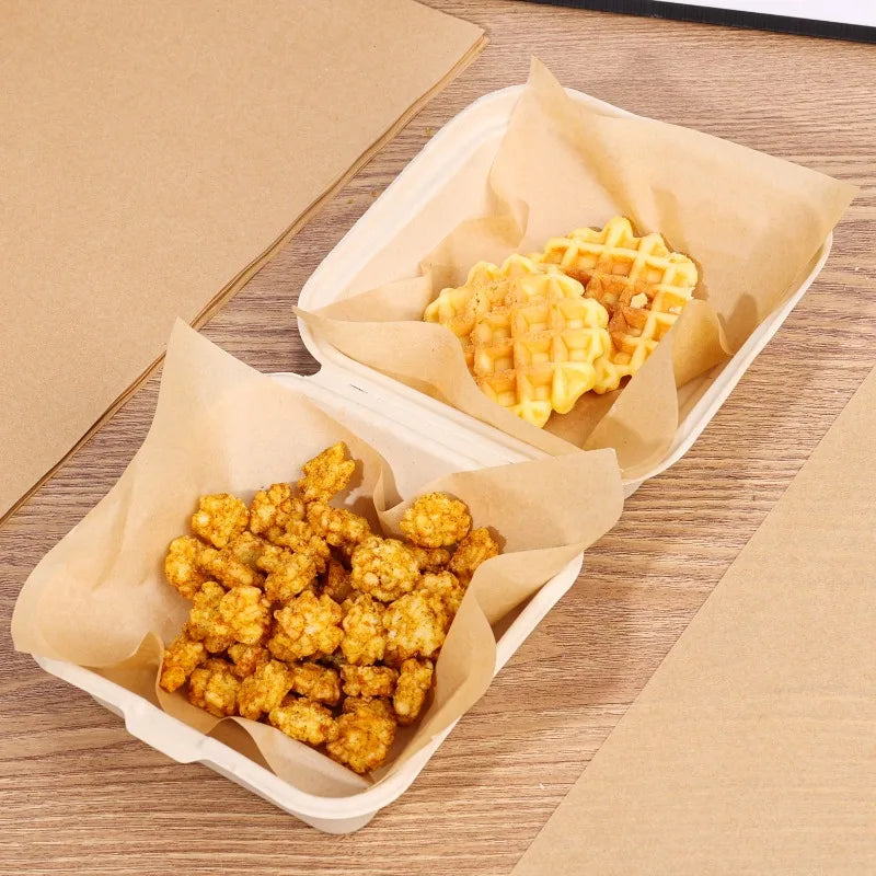 50 PCS Set 30x45cm Baking Paper Sandwich Wrappers Oil-Proof Fried Chicken Cooking Grilling Mat Paper Kitchen Food Wrapping Paper Baking Tools Set
