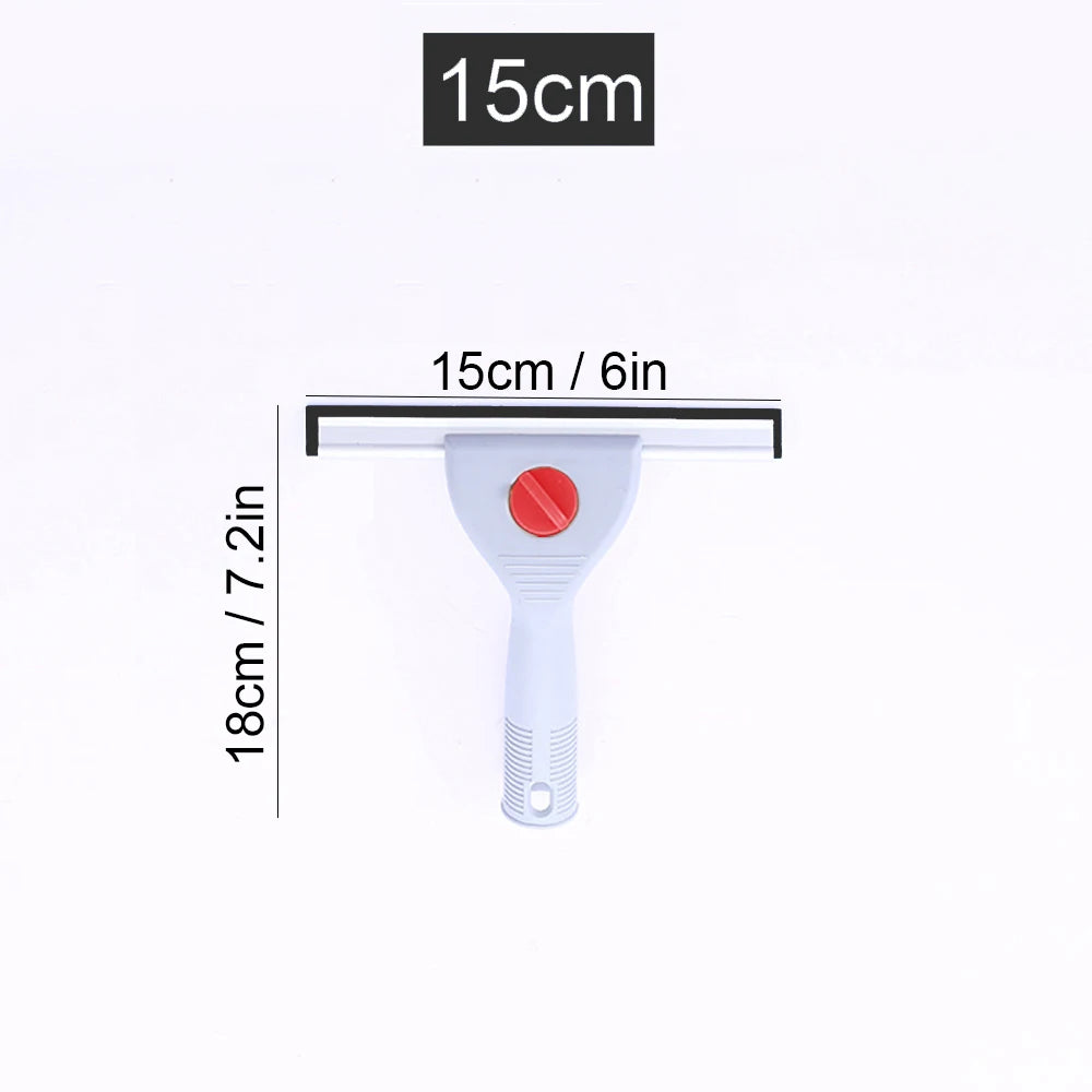 NEW 6/10/14/18in Household Glass Wiper Cleaning Bathroom Mirror Cleaner With Silicone Blade Hook Car Shower Squeezer Window Scraper Home Cleaning Supplies