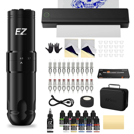 NEW Arrivals Professional Tattoo Transfer Machine Kits Tattoo Printer  Machine with Adjustable Wireless Cartridge Tattoo Pen for Cartridge Tattoo Needles Set Accessories Cosmetic Supplies
