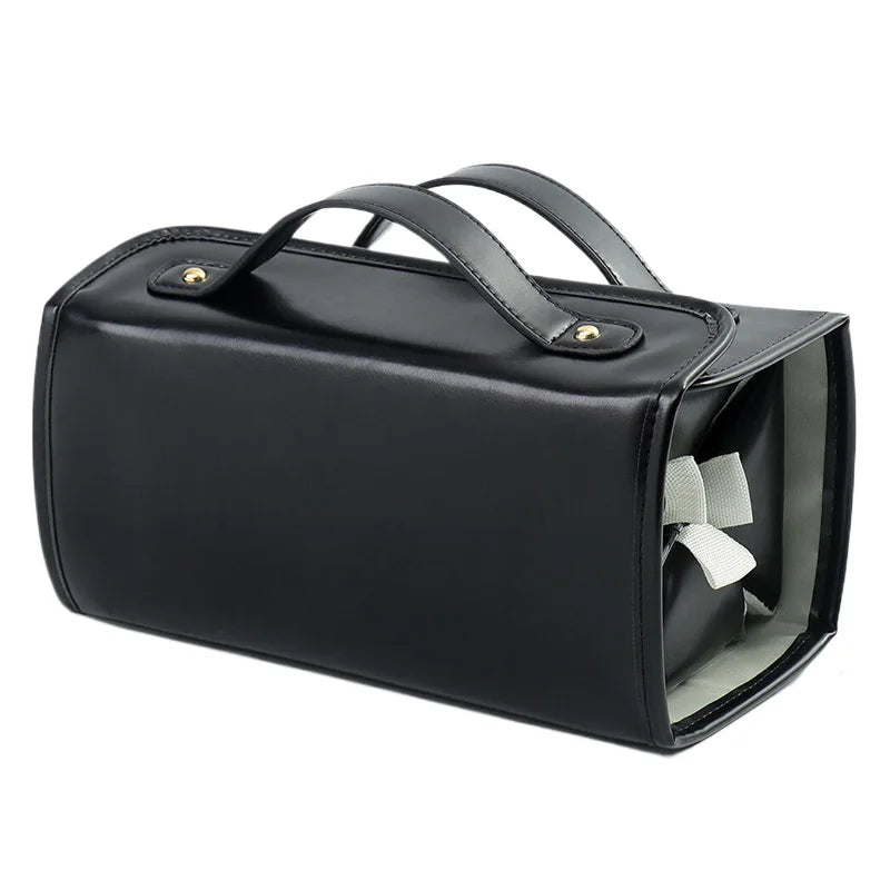 Detachable Foldable PU Leather Makeup Bag Large Capacity Travel Storage Pouch Outdoor Portable Four In One Cosmetic Organizer