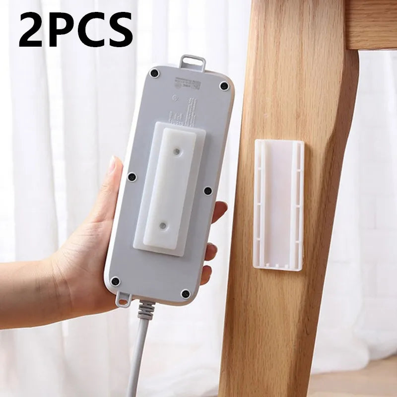 NEW Arrivals 50PCS Set Removable Wall-Mounted Self-Adhesive Desktop Socket Fixer Hanging Power Strip Cable Organizer Wall Holder Fixator Kitchen Home Office