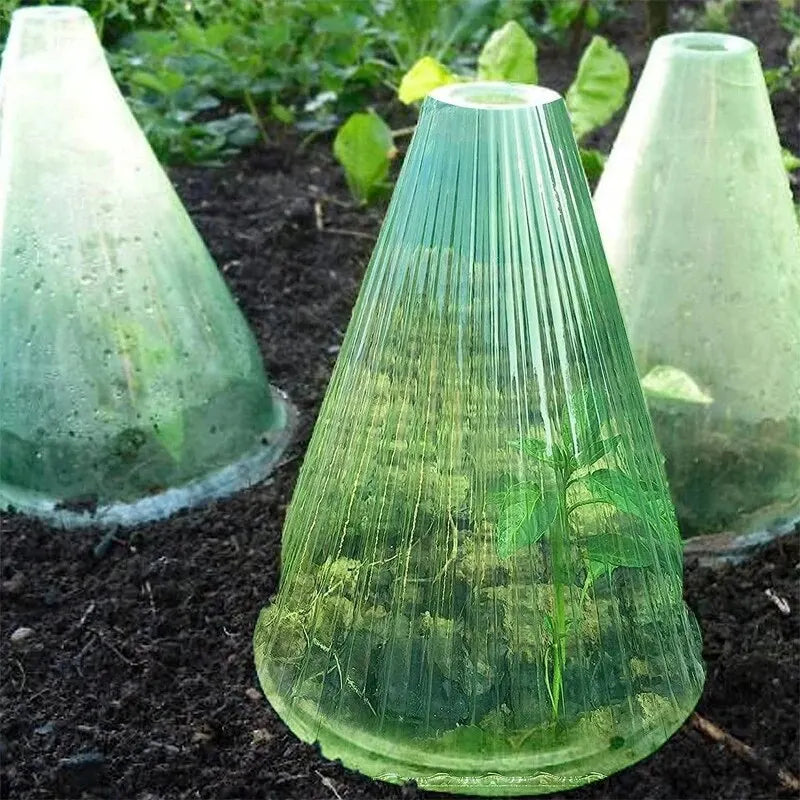 5 Pcs Growth Box Planting Tent Reusable Square Use Plant Clock Cover To Protect Plants From Bird Frost and Snail Damage Green
