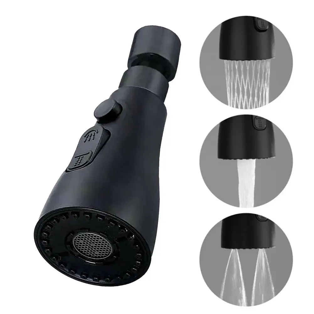 3 In 1 Kitchen Faucet Extender Universal 360° Rotate Pull Out Kitchen Sink Tap Multi-Mode Strong Flushing Booster Kitchen Accessories Home Washing Tools