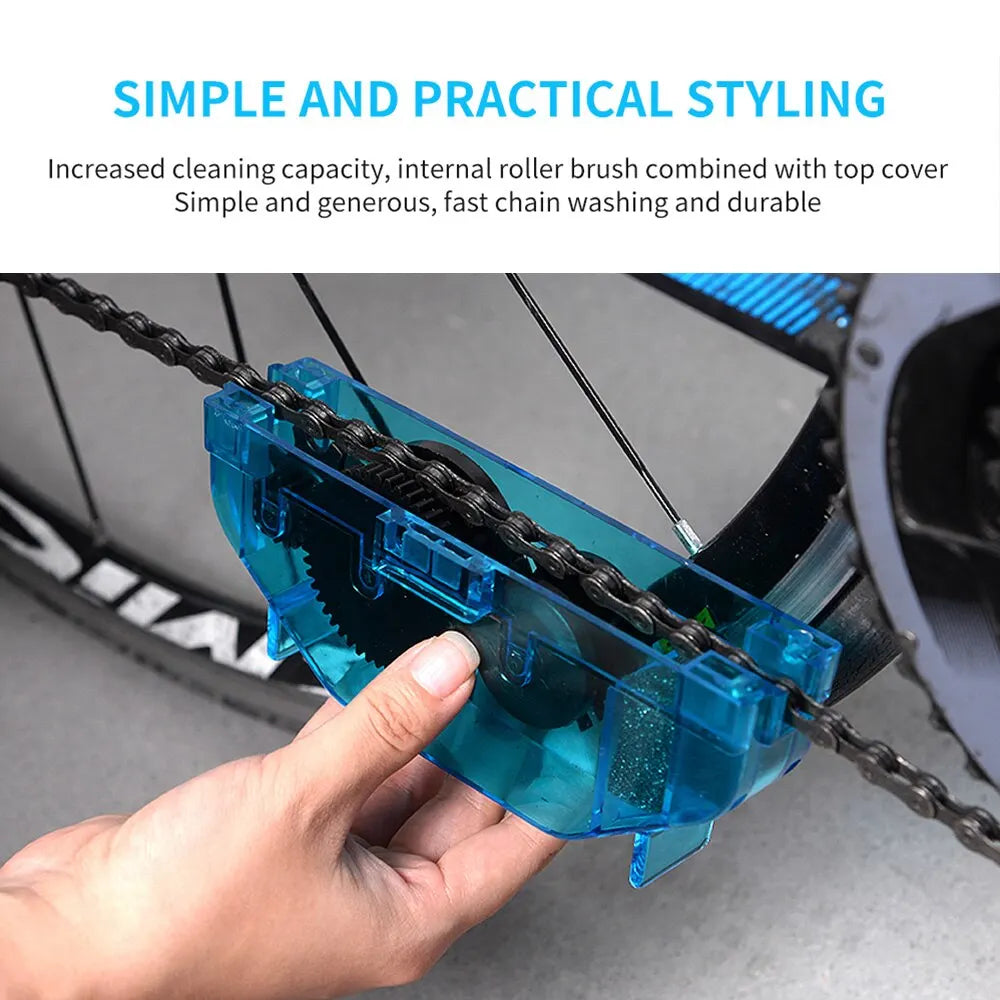 Portable Bicycle Chain Cleaner Bike Brushes Scrubber Wash Tool Mountain Cycling Cleaning Kit Outdoor Accessories