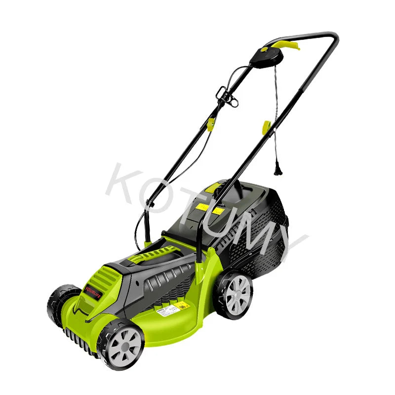 220V Electric Lawn Mower Hand Push Grass Cutting Machine Multi-Function Lawn Mower 3 Gears 1600W