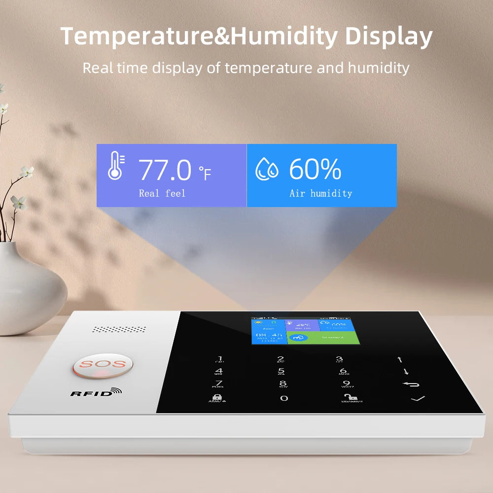 Residential ALEXA -TUYA App Smart GSM WiFi Alarm System for Home Wireless Security Alarm House Smart Life App Control Work