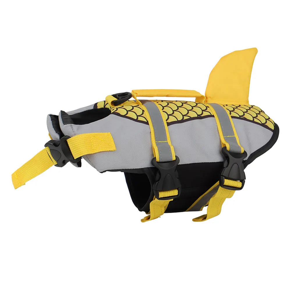 XS-2XL 5 Colors Shark Dog Swim Pet Dog Life Jacket Vest Clothes Life Vest Collar Harness Pet Swimming Summer Swimwear Scales Shark