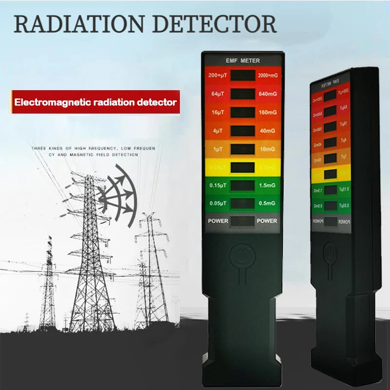 Paranormal EMF Spirit Searching/Calling  Portable Electromagnetic Field EMF Gauss Meter Ghost Hunting Detector Portable EMF Magnetic Field Detector 8 LED Gauss Meter
