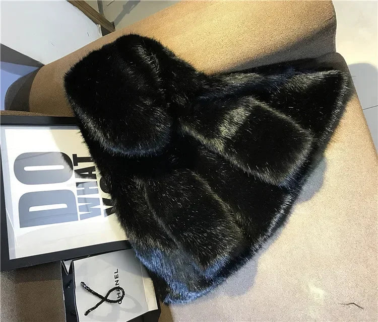 NEW Arrivals 2-14yrs Old Girl Fur Coat Winter Warm Snow Outerwear Children Cotton-Padded Italian Style Boys and Girls Mink Hair Hooded Fur Coat Short Baby Fur Coat Children Luxury Fashion Clothing Supplies