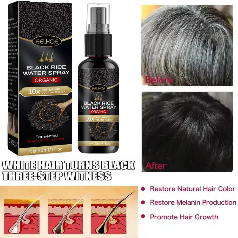 NEW Buy 3 Get 2 Free Korean Gray White Hair Treatment Serum Cover White Hair To Black Natural Color Repair Spray Anti Loss Hair Restore Healthy Hair Care Supplies